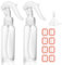 WLLHYF 2 Pack Small Spray Bottles 3.5oz/100ml Plastic Hair Spray Bottle Clear Empty Travel Bottle Fine Mist Reusable Liquid Container for Salons (White, 3.5 OZ- 100ml)