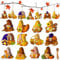 36Pcs Anhänger Herbst Dekoration, Herbstdeko Innen/Draußen, Deko Anhänger Herbst mit 10m Seil, Thanksgiving Deko, Holz Ahornblatt Anhänger für Herbst und Erntedankdekorationen
