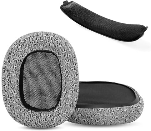 HAIZEEN Ohrpolster und Kopfband Kompatibel mit Logitech G935 G933s G633s G635 Wireless Gaming Headsets Ohrpolster Ersatzkissen (Atmungsaktiver Stoff/Hochwertiger Schaumstoff)(Grau)