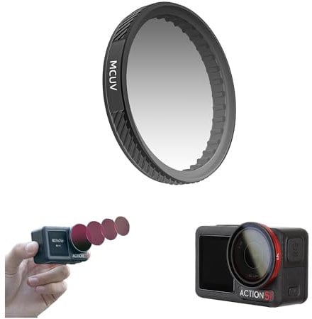 Fututech Filter für DJI Osmo Action 5Pro/4/3, Filter für Action-Kamera, kratzfest, hohe Übertragung, Zubehör (MCUV*1)