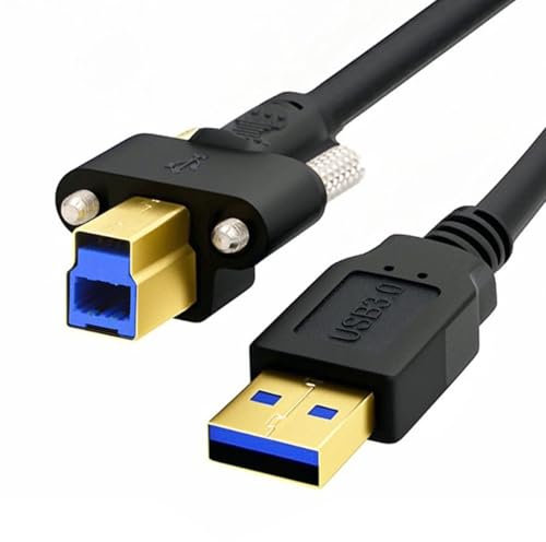 chenyang Cable USB 3.0 tipo A a USB 3.0 tipo B, velocidad de transferencia de 5 Gbps, conector chapado en oro para cámara/impresora/escáner industrial, 6.56 pies