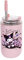 HOOKTA Kuromi Botella de agua de 280 ml, a prueba de fugas, con pajita, vaso de acero inoxidable, para trabajo, viajes, exteriores, escuela (rosa y negro)