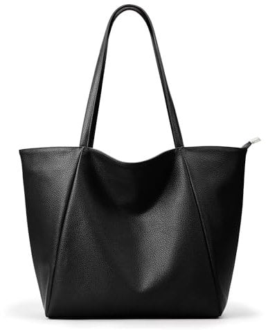 KALIDI Handtasche Damen Shopper Tasche Tote Bag PU Leder Große Schultertasche mit Reißverschluss für Arbeit,Einkauf,Schule