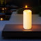 XXL LED Outdoor Kerze cremeweiß mit Timer - 30 cm - Elektrische Stumpenkerze groß für Außen mit Flammen Effekt - Gartenkerze Dekokerze Laternenkerze Garten Deko Beleuchtung Flackereffekt flammenlos