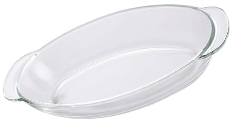 Holibanna Bandeja Para Pescado Transparente Plato De Vidrio Para Ensaladas y Postres