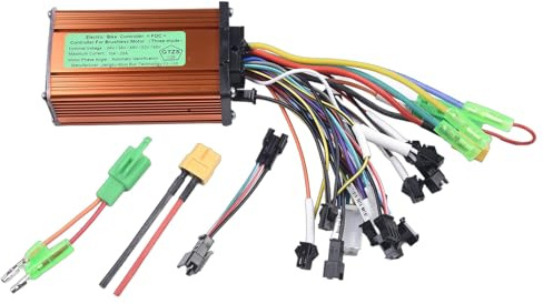 Zeroupshop 350W Sinus Wave Brushless Controller für Elektroroller E-Bike, 36/48/52V, 6 MOS-Röhren, Scheinwerfer- und Bremslichtsteuerung, 10-20A Strom