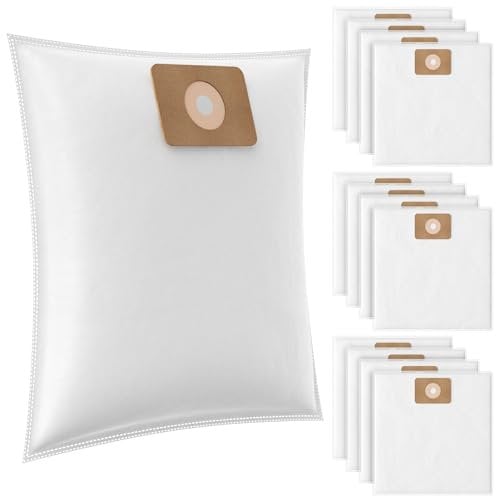 VILLAPOOL 12 Staubsaugerbeutel kompatibel mit Ferrex F-WDV12 Nass/Trocken, 10 L Filterbeutel mit großem Fassungsvermögen,