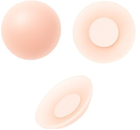 1 Paire Cache-Tétons Réutilisables Silicone Peau Claire – Invisibles sous Les Vêtements, Waterproof, Ultra-Fins et Confortables – MAYAT (1, Nude, 6.5cm)