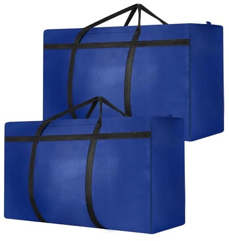 SUNNOW 2 Pcs 180L Large Storage Bag, Extra Large Moving Bags Jumbo Moving Totes Clothes Storage Containers