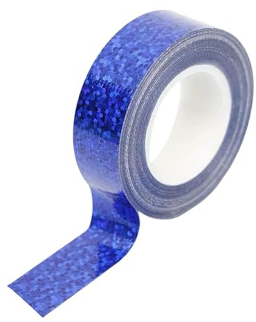 Homyl Nastro per Ginnastica Ritmica Adesivo Decorativo per Cerchio Artistico Accessorio Brillante per Progetti Creativi di Bambini Adatto a attività Scolast, Blu Scuro
