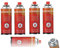Pilot Imports BUTANE GAS BOTTLES CANISTERS FOR COOKER HEATER BBQ (Pack of 4)