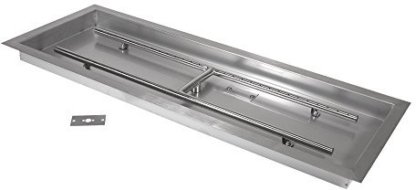 Celestial Fire Glass Braciere con bruciatore H, in acciaio inox, 150k BTU