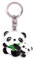 H-Customs Panda Bär mit Baby Schlüsselanhänger Anhänger Silber aus Metall