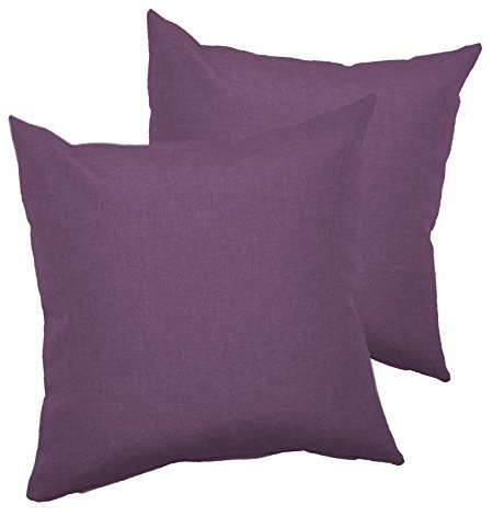 PremiumShop321 2er Pack Kissenbezug Kissenhülle Milano Wasser- und schmutzabweisende Oberfläche mit Perleffekt (lila, 40x40 cm)