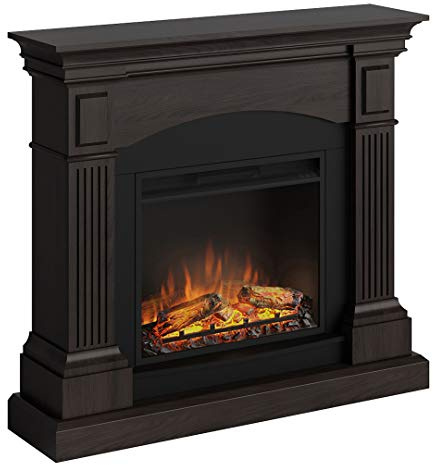 Chimenea eléctrica TAGU Magna con Fuego Eléctrico Powerflame de 23 Pulgadas, 1500W, 7 Días Programable, Control Remoto (Wengué Espresso)