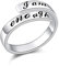 VONALA Silberring Silber ring 925 I am enough Regulierbare Ringe für Frauen Mädchen