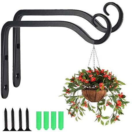 Wall Hanging Plant Bracket Garten Eisen Wandhaken Wand Pflanzer Kleiderbügel Outdoor Indoor Garden Hook Halterung für/Vase/Vogelhäuschen/Pflanze/Laterne/Windspiel/Blume/Haus