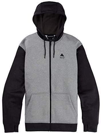 Burton Herren Oak Fleece Pullover, Gray Heather/True Black, M