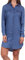 Vero Moda VMSILLA LS Short Dress Mix GA Noos Robe, Medium Blue Denim, XS Femme