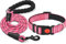haapaw Collier pour Chien réfléchissant rembourré en néoprène Souple et Respirant, réglable en Nylon pour Petits, Moyens et Grands Chiens Rose