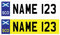 Pack of 2 Scotland Personalise Numberplates (140 x 35 mm) Personalised Number Plates Stickers Self Adhesive Waterproof Packwith®