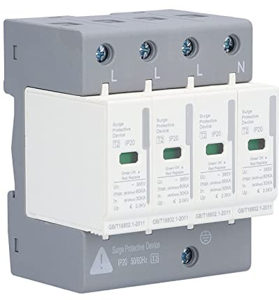 Dispositivo Scaricatore di Sovratensione 220V 380V 4P 60KA SPD Protezione del Circuito Elettrico Contro le Sovratensioni a Bassa Tensione