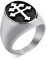 Lorraine Kreuz Ring Herren Silber Edelstahl Crux Vera Siegelring Größe 57