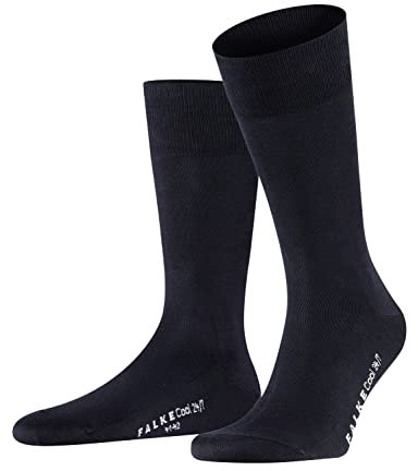 FALKE Mens Cool 24/7 M Cotton Plain Socks, Blue Dark Navy 6375, 10-11 UK