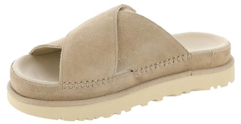 UGG Damen Goldenstar Cross Slide Sandale, Treibholz, 43 EU