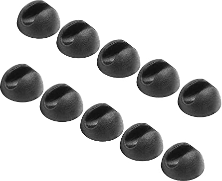 Hairpin Lot de 10 protections de sol en silicone pour pieds de table avec tiges métalliques de 10 à 12 mm d'épaisseur Noir