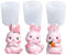 HyzaPhix 3pcs Osterhasen Silikonform 3D Hase Gießform Tier Epoxidharz Formen Silikon Kaninchen Kuchenform Fondant Form Rabbit Resin Molds für DIY Seife, Kerzen, Ostergeschenke