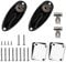 Yootones Guitar String Retainer Roller String Tree Guides, Loaded Jack Socket Plate & Neck Plate Compatible with Electric Guitars Strat Stratocaster Tele Telecaster (Black)