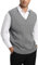 Kallspin Men's Big&Tall Wool Blend Gilets Sweater Relax fit Cable-Knit Vest Sleeveless Jumper(Light Grey, 2XL-Tall)