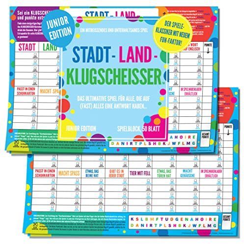 Kylskapspoesi AB Spielblock Stadt-Land-Klugscheisser – Junior Edition