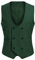 Allthemen Gilet da Uomo Gilet da Abito Doppiopetto Gilet da Uomo Western con Scollo Rotondo per Affari Verde L