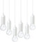 Auraglow Battery Operated Outdoor Pendant Pull Cord Rope LED Lights – Ideal for Garden Parasol, Gazebo, Pergola or Indoor - White - 6 Pack