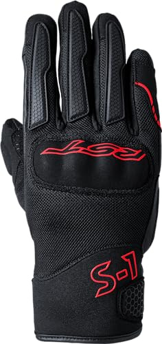 RST S1 Mesh Motorcycle Gloves, black/red, M