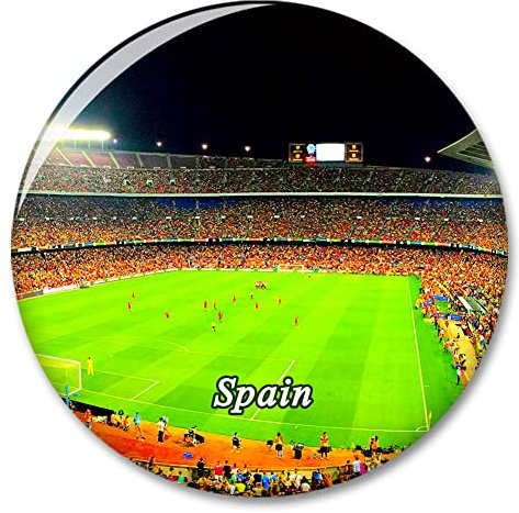 Imán decorativo para nevera, diseño del Campamento Nou Barcelona de España, imán decorativo, colección de recuerdos de viaje, regalo de ciudad turística, pizarra blanca para cocina