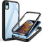Kukiwhy Für iPhone XR Hülle, Handyhülle für iPhone XR Mit Eingebautem Displayschutz 360° Stoßfest Ganzkörper Schutzhülle TPU Bumper Case Cover für iPhone XR 6,1 Zoll, Schwarz