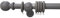 Amari Bargain Large Wooden Curtain Poles - 28mm Diameter Wood Pole - Door Window Curtain Rod - Classic Finials & Rings Set - Fixed Length Wooden Rail - For Living Room, Office (Grey - 240cm)