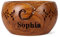 Personalized Rosewood Wooden Storage Yarn Bowl, Bowl Holder & Dispenser for Tangle-Free Yarn Perfect Large Knitting & Crochet Bowl - Personalized Gift (Large - 7 x 4 in, Personalized)