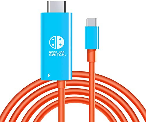 DUEQID Cavo di conversione da USB tipo C a HDMI per modalità docking TV su switch NS, Steam Deck, smartphone, PC