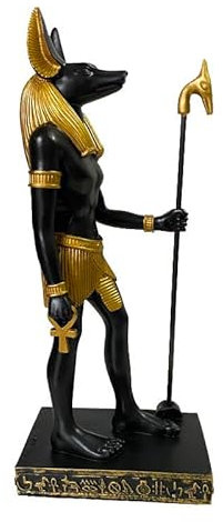 KGADRX Ägyptische Sonnen-Ra-Gott-Anubis-Hundestatue aus Harz, Ornamente, Heimdekoration, Horus-Vogelkopf, Reise für Wohnzimmer, Schlafzimmer, Büro-Desktop