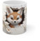 Jm-Déco Mug Animaux 3D- Idée cadeau - Mug et tasse original pour Enfant ou Adulte - Marrant Fun (Petit Renard)