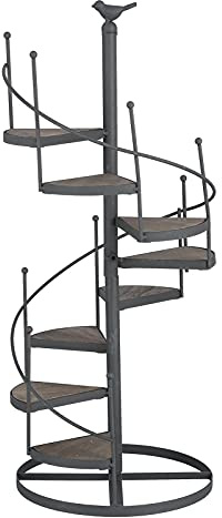 CDQL Dekoratives Pflanzenregal Im Europäischen Stil, Europäisches Pflanzenregal aus Eisen, Metall-Wendeltreppen-Design, Ausstellungshalter, Multifunktionales Pflanzenregal aus