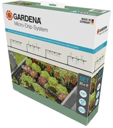 Microdripsystem Mikro-Tropfbewässerungs-Set für Gemüsegärten und Blumenbeete (35 Pflanzen) Gardena