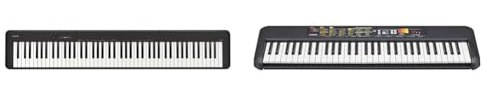 Casio CDP-S110BK Digital Piano with 88 Weighted Keys, Black & Yamaha PSR-F52 Digital Keyboard,Compact digital keyboard for beginners with 61 keys