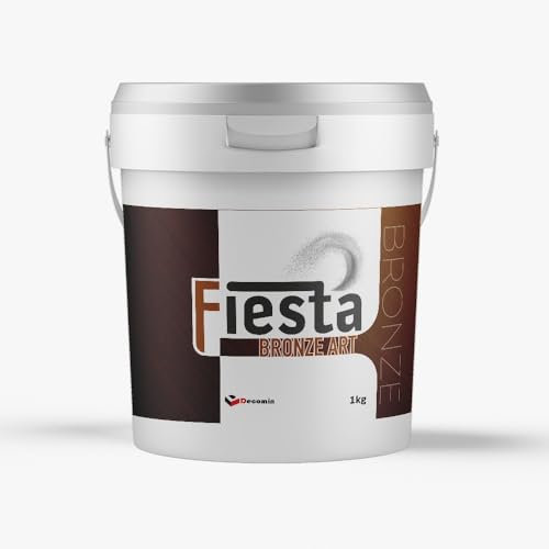 DECOMIN FIESTA BRONZE Fine Textured Metallic Paint - Natural Bronze, Authentic Finish for Interior Walls - 1 KG