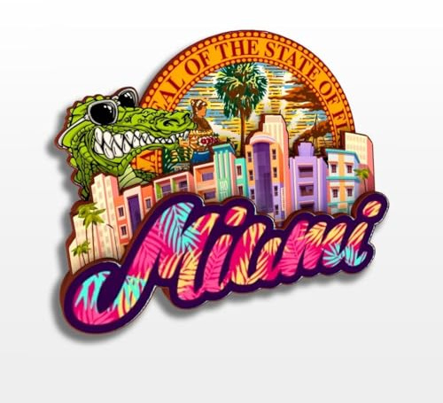 Miami Florida USA Amerika Kühlschrankmagnet 3D Holz Stadt Reise Souvenirs Handgemachte Handwerk Kühlschrank Magnete Aufkleber Home Decor Sammlung Geschenk