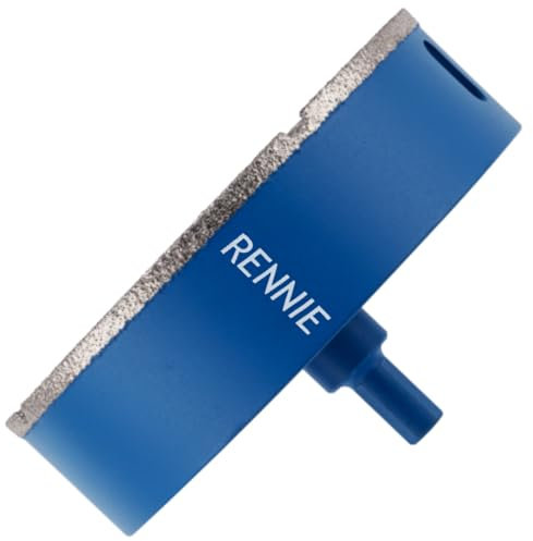 Punta diamantata per sega a tazza da 120 mm con gambo triplo per piastrelle in gres porcellanato, ceramica, ardesia, pietra, granito, marmo, vetro